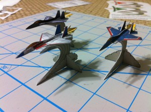Miniatur-Jets Papiermodelle