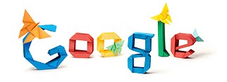 Ein Origami-Logo von Google