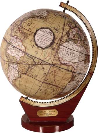 Globus aus dem Jahr 1790 zum Nachbau als Kartonmodell